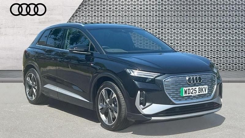 Black Used 2025 Audi Q4 e-tron S-Line SUV | £34,990 (Super price) - Image 1/4