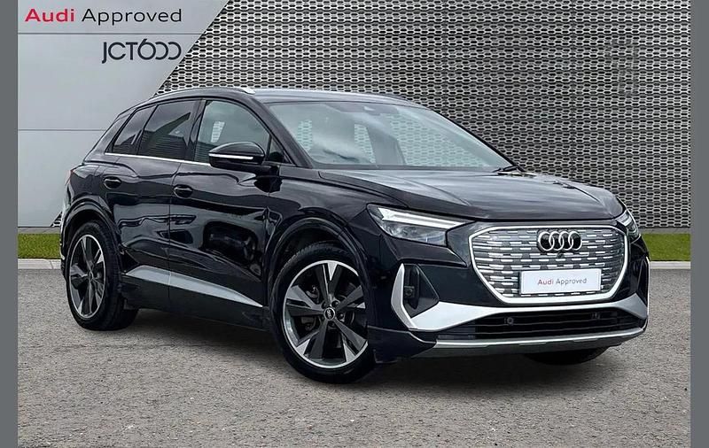 Black Used 2021 Audi Q4 e-tron S-Line SUV | £28,995 (Good price) - Image 1/4