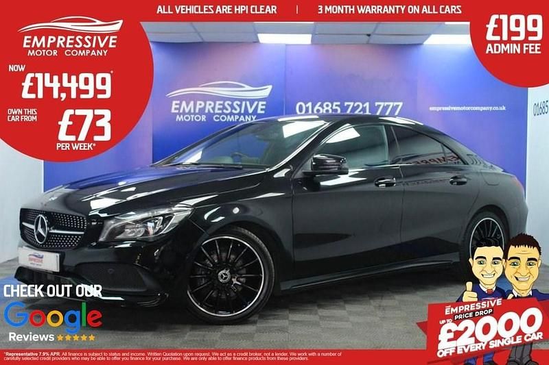 Black Used 2018 Mercedes CLA200 AMG line Sedan | £14,499 (Fair price) - Image 1/4