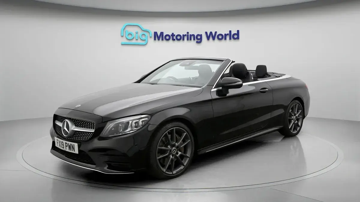Used Mercedes C300 AMG line 258 HP (189 kW) 2019 Black Cabriolet