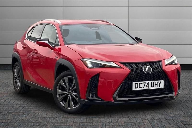 Fuji red Used 2024 Lexus UX 300h Sport Design Packet SUV | £29,395 (Fair price) - Image 1/3