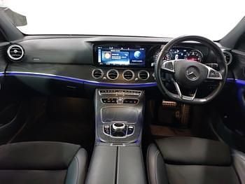 Used Mercedes E220 AMG line 194 HP (142 kW) 2018 Blue Sedan