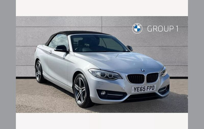 Silver Used 2016 BMW 220 Sport Line Cabriolet | £10,995 (Good price) - Image 1/4