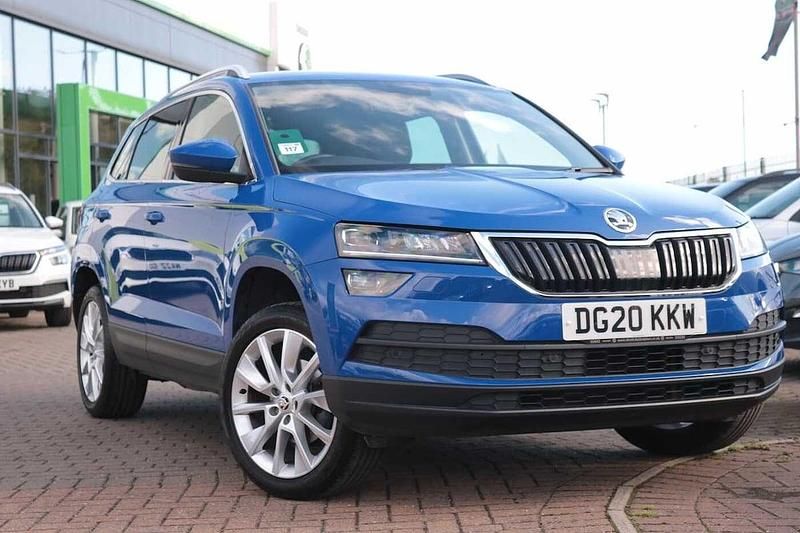 Energy blue Used 2020 Skoda Karoq SE L SUV | £14,995 (Fair price) - Image 1/4