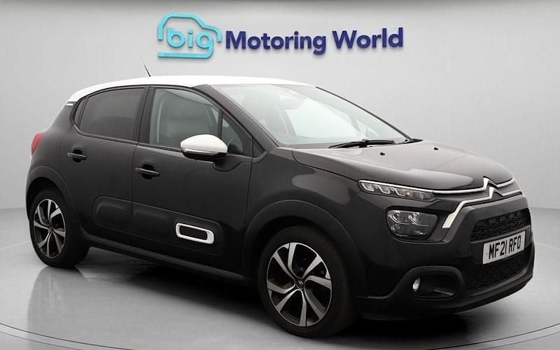 Black Used 2021 Citroën C3 PureTech Hatchback | £10,100 (Fair price) - Image 1/4