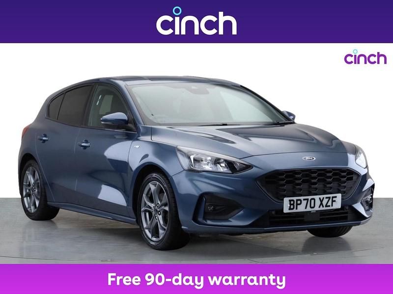 Blue Used 2021 Ford Focus ST-Line Hatchback | £12,299 (Good price) - Image 1/3