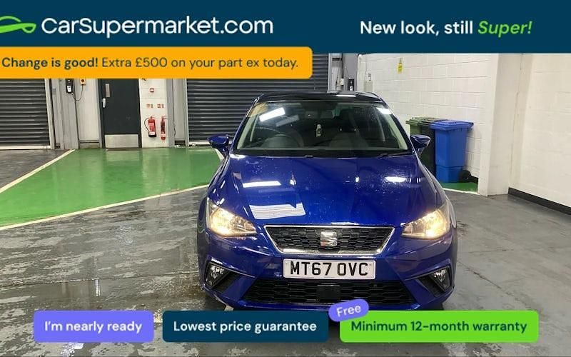 Used Seat Ibiza Design 95 HP (69 kW) 2017 Blue Hatchback