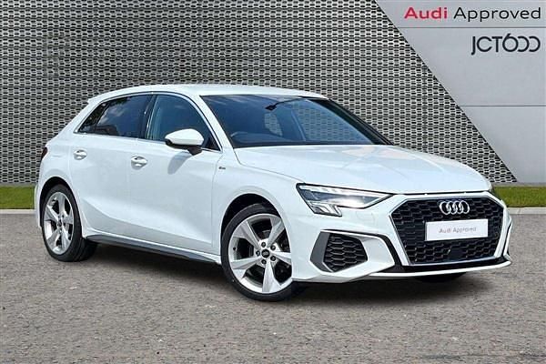 White Used 2023 Audi A3 S-Line Hatchback | £19,995 (Good price) - Image 1/4