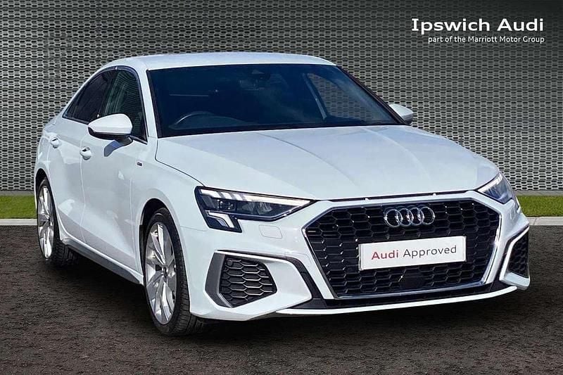 White Used 2022 Audi A3 S-Line Sedan | £23,000 (Fair price) - Image 1/4