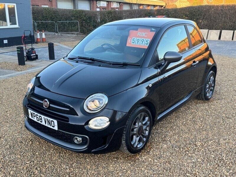 Black Used 2019 Fiat 500 S Hatchback | £5,995 (Fair price) - Image 1/4