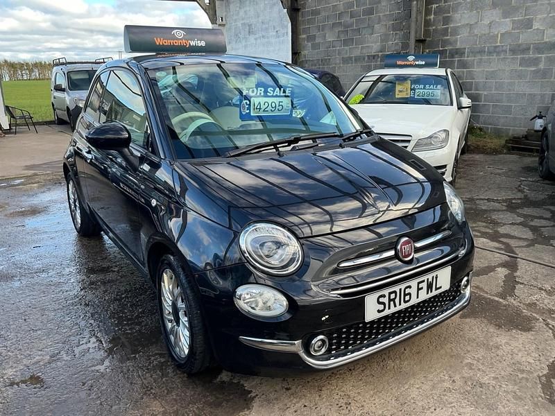 Used Fiat 500 Lounge 69 HP (50 kW) 2016 Black Hatchback