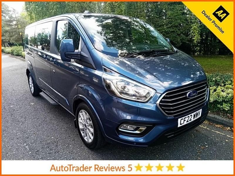 Blue Used 2022 Ford Tourneo Custom Titanium Van | £19,490 - Image 1/4