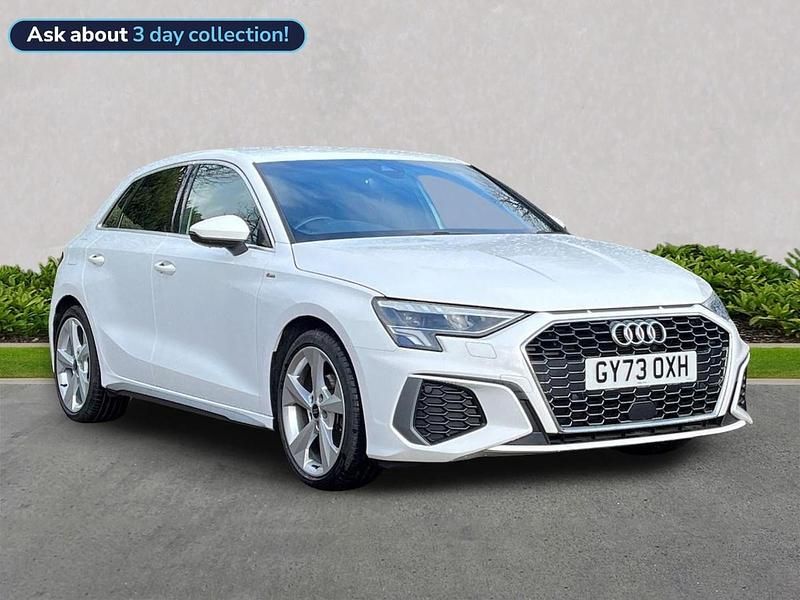 White Used 2023 Audi A3 S-Line Hatchback | £20,501 (Fair price) - Image 1/4
