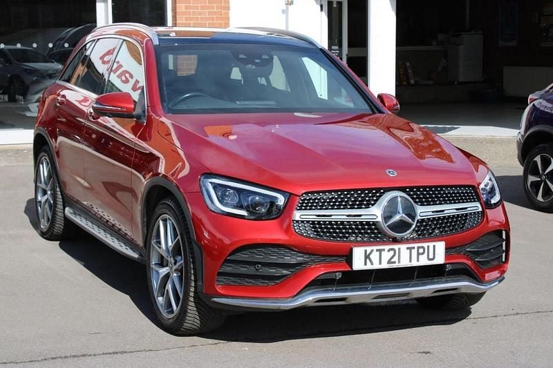 Red Used 2021 Mercedes GLC300 AMG line Estate | £31,209 (Fair price) - Image 1/4