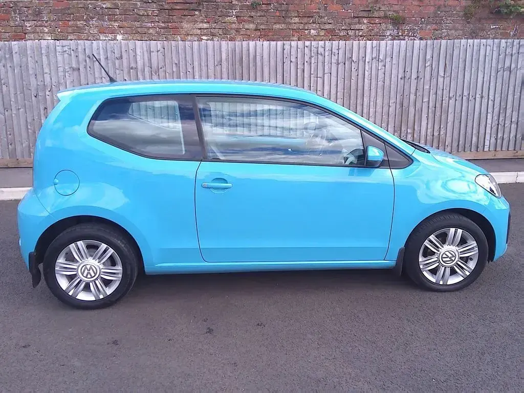 Used VW up! S 75 HP (55 kW) 2019 Teal blue Hatchback