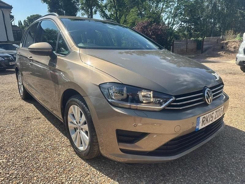 Gold Used 2015 VW Golf Sportsvan SE MPV | £8,648 (Good price) - Image 1/4