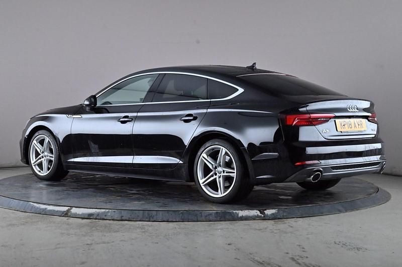 Used Audi A5 Sportback S-Line 190 HP (139 kW) 2018 Black Hatchback