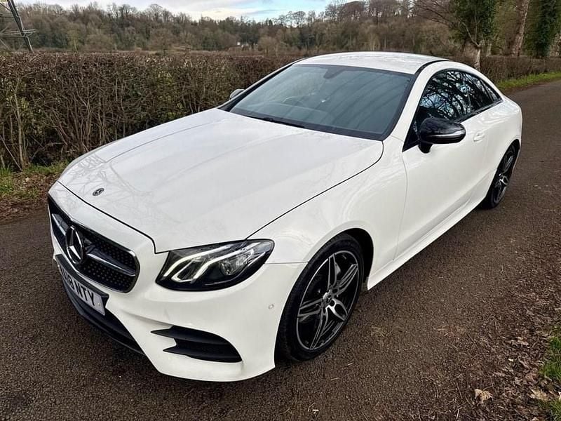 Used Mercedes E220 AMG line 194 HP (142 kW) 2018 White Coupe