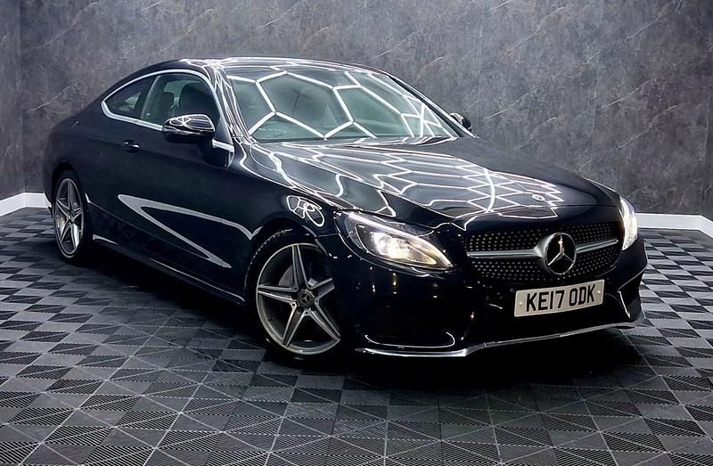Used Mercedes C220 AMG line 170 HP (125 kW) 2017 Black Coupe