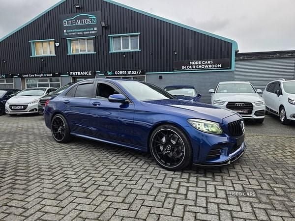 Used Mercedes C220 AMG Line Premium 194 HP (142 kW) 2019 Blue Sedan