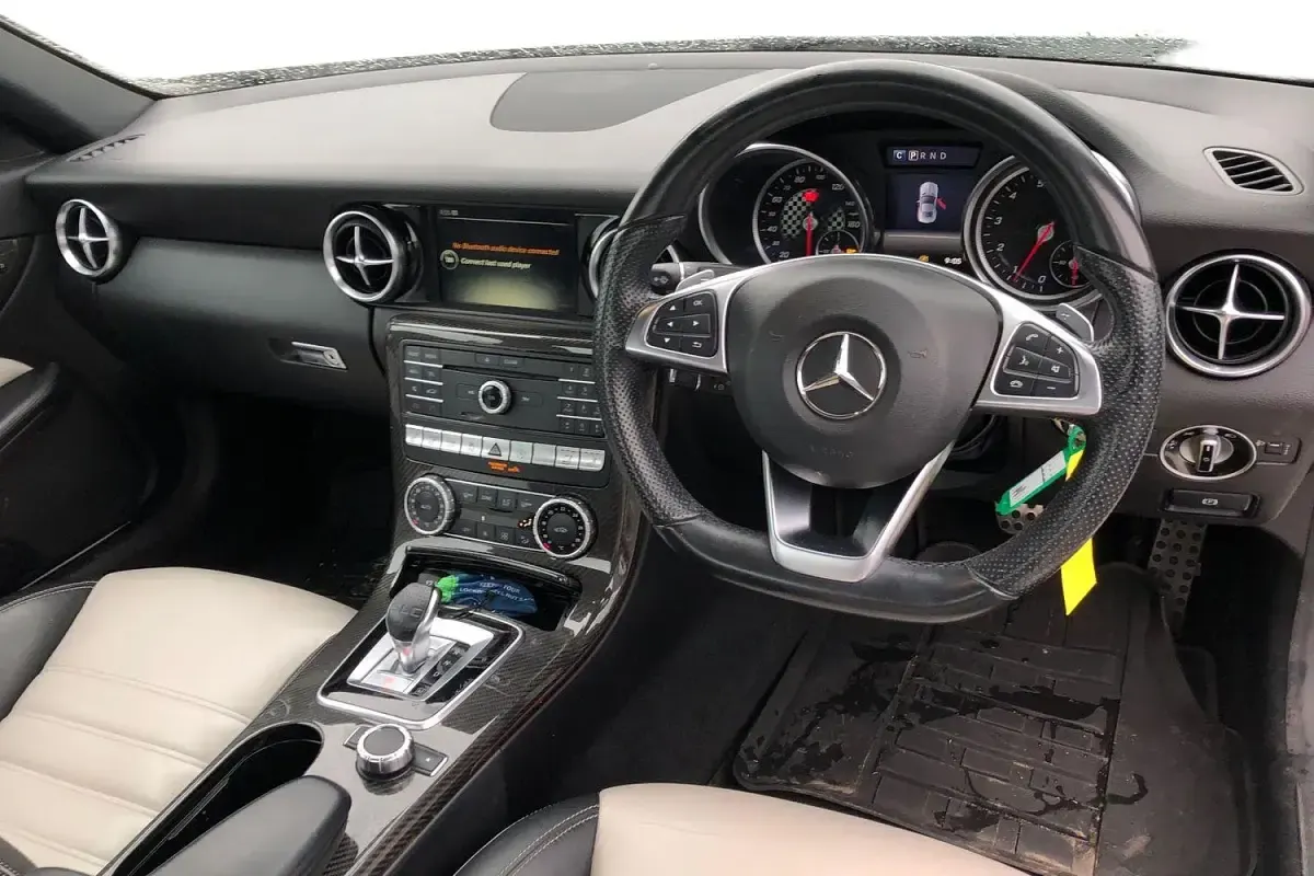 Used Mercedes SLC300 AMG line 2017 White Cabriolet