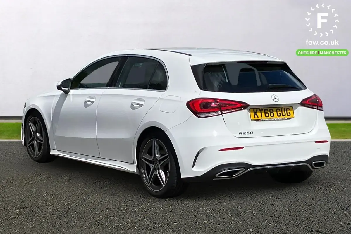 Begagnad Mercedes A250 AMG line 224 HK (164 kW) 2018 Vit Halvkombi