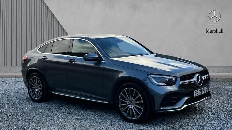 Used Mercedes GLC220 AMG Line Premium 194 HP (142 kW) 2019 Selenite grey metallic Coupe