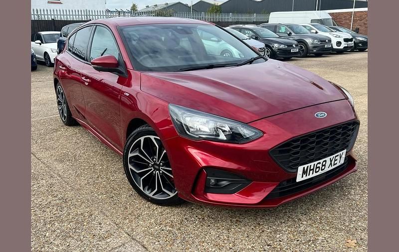 Red Used 2019 Ford Focus ST-Line X Hatchback | £12,531 (Fair price) - Image 1/4
