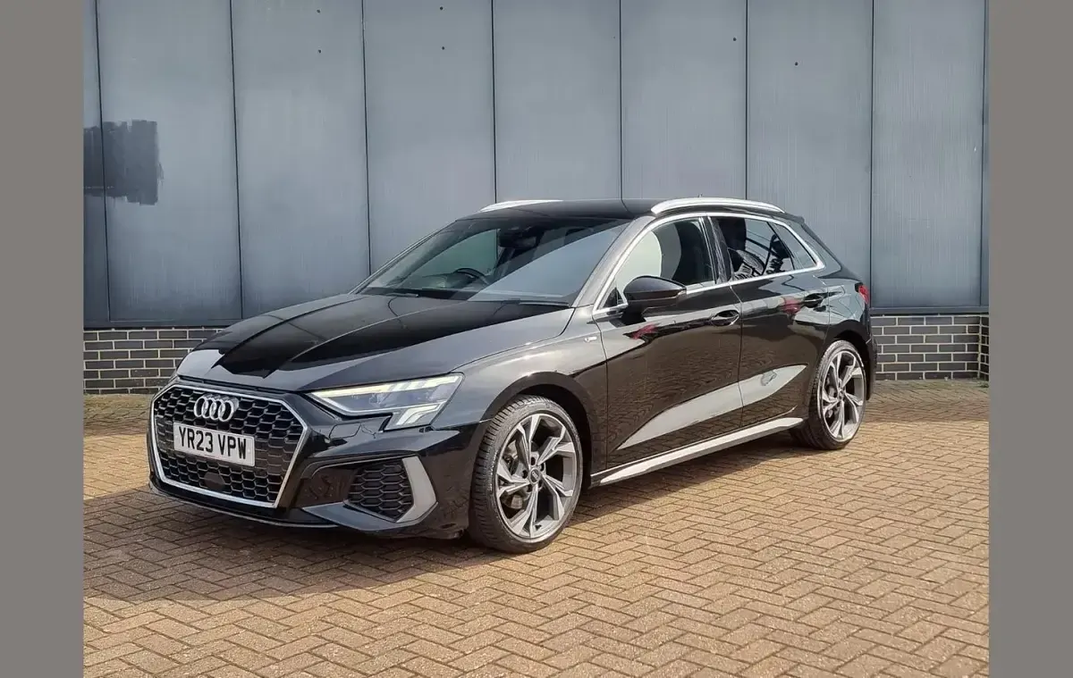 Begagnad Audi A3 S-Line 190 HK (139 kW) 2023 Svart Sedan