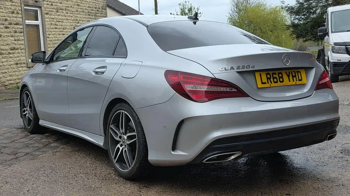 Used Mercedes CLA220 AMG line 177 HP (130 kW) 2018 Silver Coupe