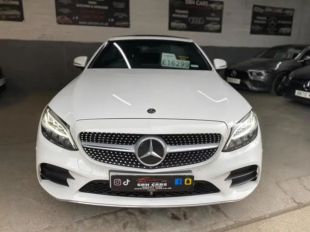 Used Mercedes C200 AMG line 198 HP (145 kW) 2020 White Cabriolet