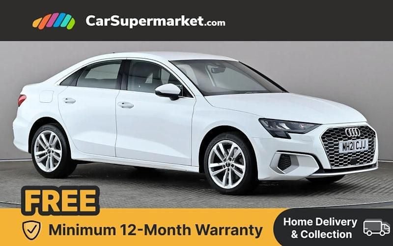 White Used 2021 Audi A3 Sport Sedan | £14,897 (Good price) - Image 1/4