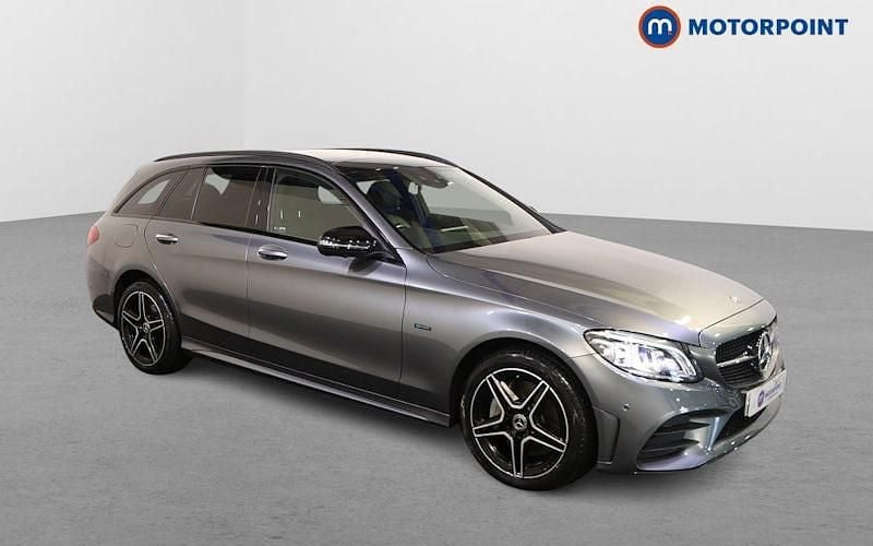 Grey Used 2021 Mercedes C300e AMG line Estate | £25,099 (Fair price) - Image 1/4