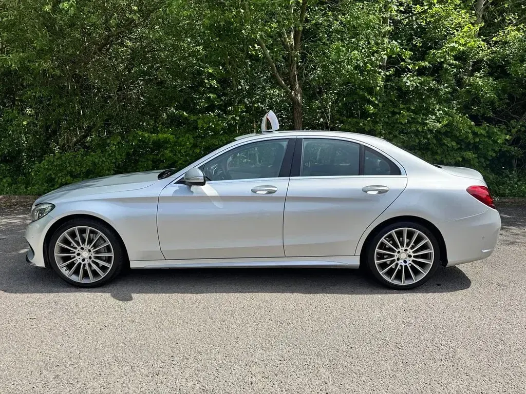 Begagnad Mercedes C250 AMG line 204 HK (150 kW) 2015 Silver Sedan