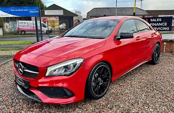 Used Mercedes CLA220 AMG line 177 HP (130 kW) 2017 Red Coupe