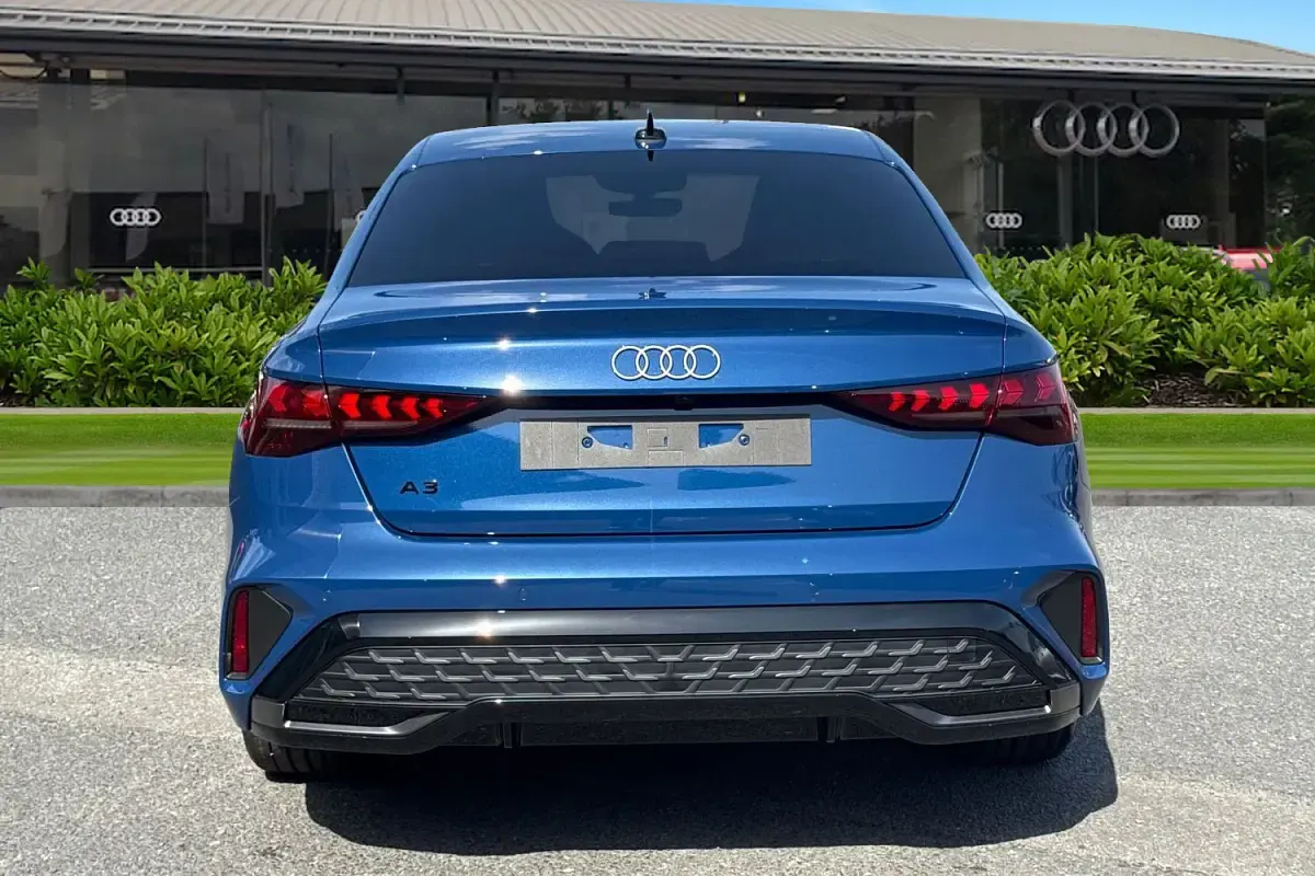 New Audi A3 S-Line 2026 Blue Sedan