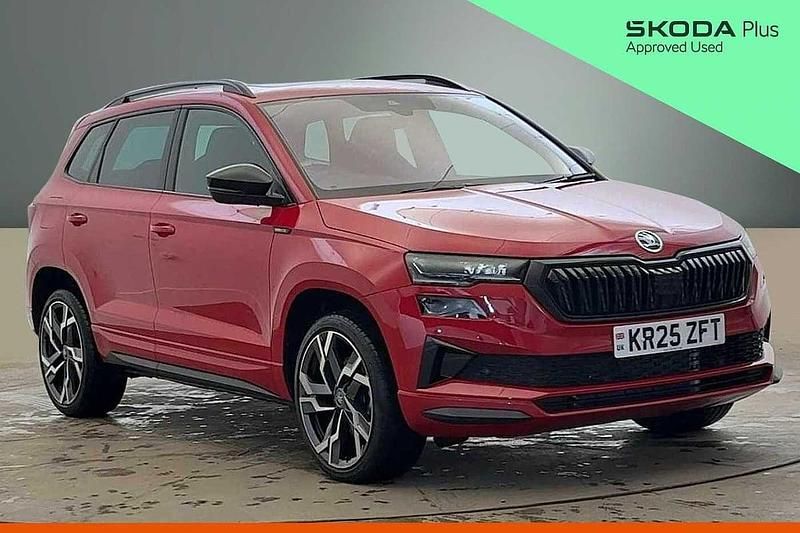 Used Skoda Karoq SportLine 110 HP (80 kW) 2025 Velvet red metallic SUV