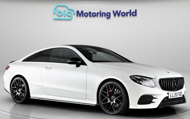 Used Mercedes E300 AMG line 245 HP (180 kW) 2020 White Coupe