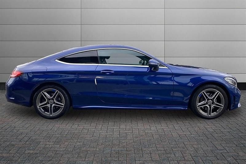 Used Mercedes C220 AMG line 194 HP (142 kW) 2021 Spectral blue Coupe