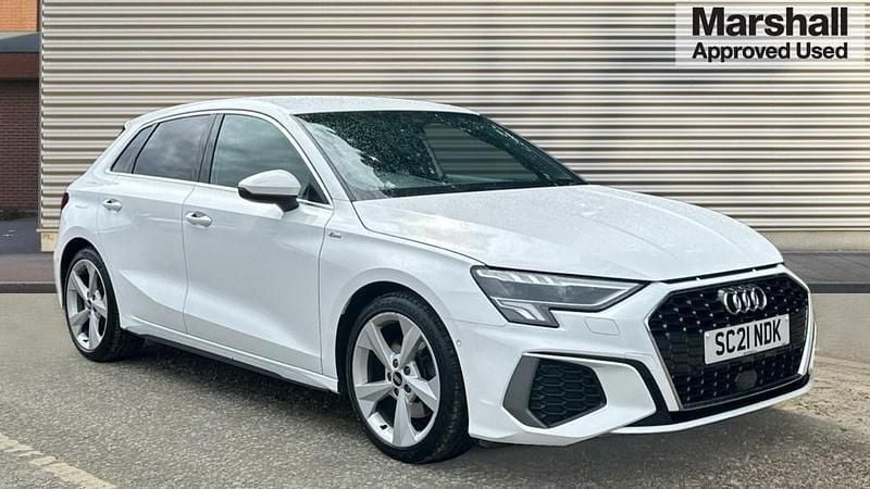 White Used 2021 Audi A3 S-Line Hatchback | £16,864 (Fair price) - Image 1/4