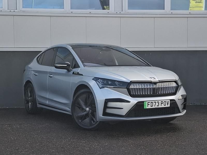 Silver Used 2023 Skoda Enyaq iV vRS SUV | £31,998 (Fair price) - Image 1/4
