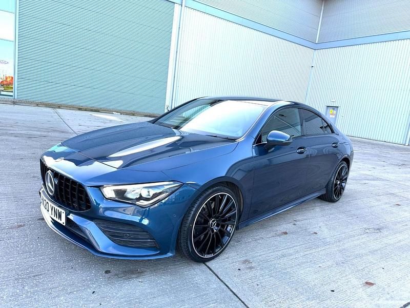 Used Mercedes CLA200 AMG Line Premium 163 HP (119 kW) 2020 Blue Coupe