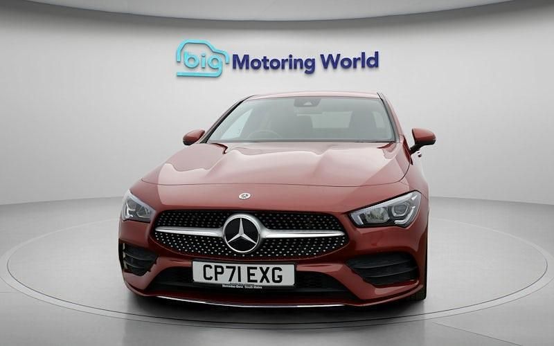 Used Mercedes CLA200 AMG line 163 HP (119 kW) 2021 Red Coupe