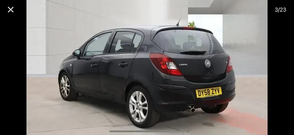 Used Vauxhall Corsa 89 HP (65 kW) 2008 Black Hatchback
