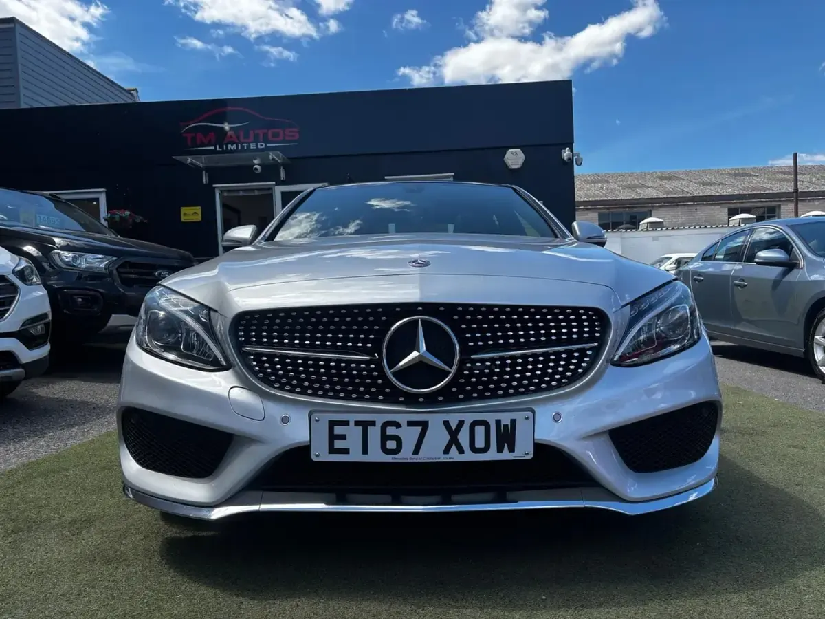 Used Mercedes C220 AMG line 170 HP (125 kW) 2017 Silver Sedan
