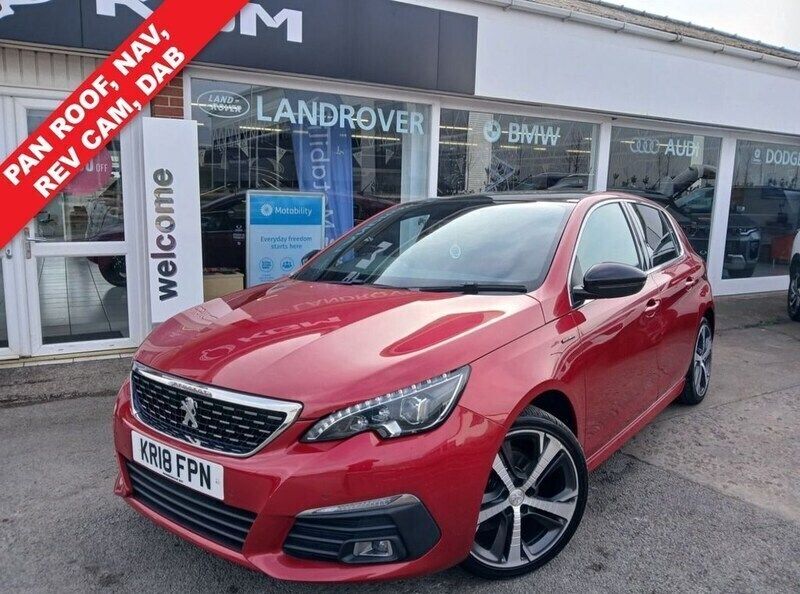 Red Used 2018 Peugeot 308 GT-line Hatchback | £7,499 (Fair price) - Image 1/4