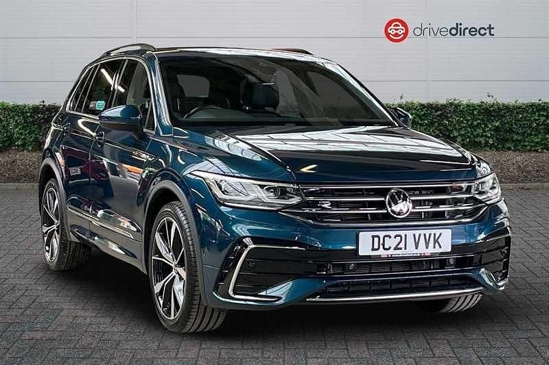 Blue Used 2021 VW Tiguan R-line SUV | £23,500 (Fair price) - Image 1/4