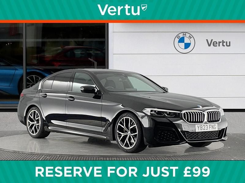 Black Used 2023 BMW 520 M Sport Sedan | £26,287 (Good price) - Image 1/4