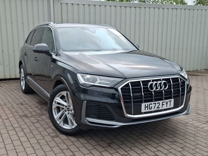 Black Used 2022 Audi Q7 S-Line SUV | £40,498 (Fair price) - Image 1/4