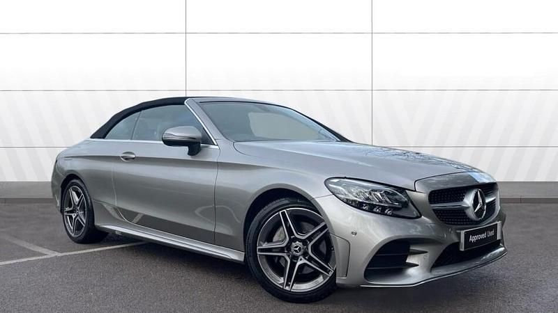 Silver Used 2021 Mercedes C220 AMG line Cabriolet | £23,445 (Fair price) - Image 1/3